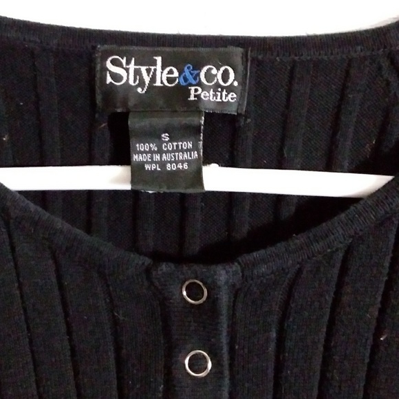 Style & Co 100% cotton longsleeve shirt Sweater - Picture 2 of 3